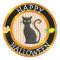 Happy Halloween Black Cat & Candy Sticker