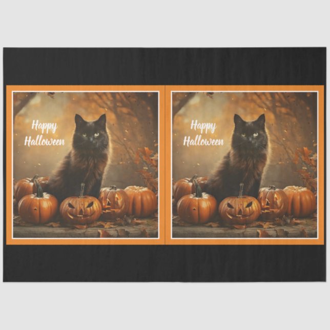 Happy Halloween Black Cat Collection Tissue Paper (Front)