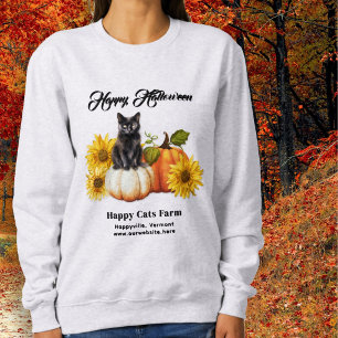 Happy Halloween Black Cat Pumpkins Sweatshirt