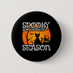 Happy Halloween Black Cat - Spooky Season - Funny 6 Cm Round Badge