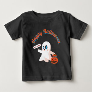 Happy Halloween Black Fine Jersey Baby T-Shirt