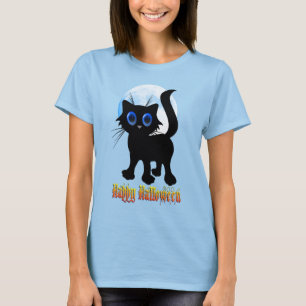 Happy Halloween Black Kitten  Shirts