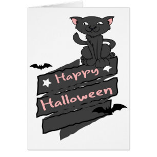 Happy Halloween Black Kitty Cat