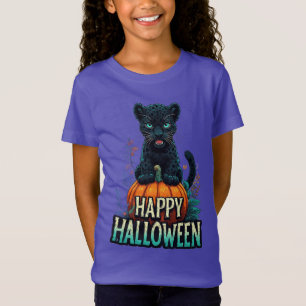 Happy Halloween Black Panther Kitten T-Shirt