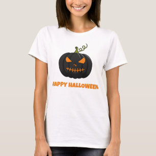 Happy Halloween Black Pumpkin Women's T-shirt