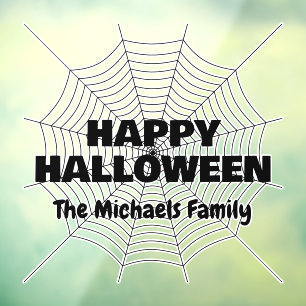 Happy Halloween Black spider web family name