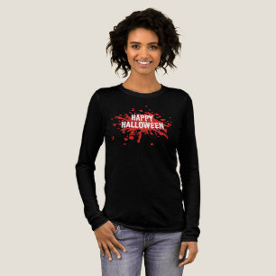 Happy Halloween Blood Splatter – Custom Logo Tri-Blend Shirt