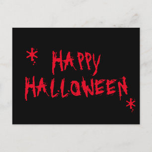 Happy Halloween bloody red and black spooky scary  Postcard