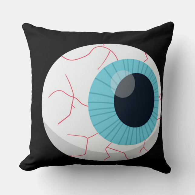 happy Halloween blue eye Cushion (Front)