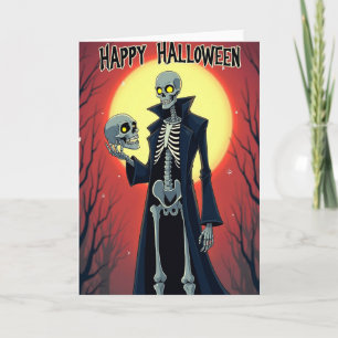 Happy Halloween Bony Host Card