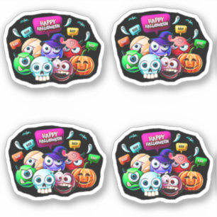 Happy Halloween Boo,  3D Characters Set of 4 