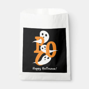 Happy Halloween Boo Ghosts Black Favour Bags