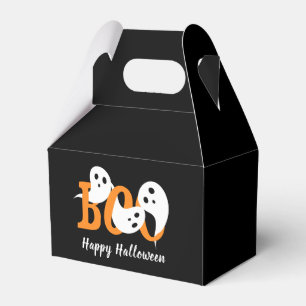 Happy Halloween Boo Ghosts Black Favour Box