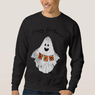 HAPPY HALLOWEEN Boo Sheet Ghost Halloween Sweatshirt