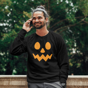 Happy Halloween boo spooky pumpkin Face Sweatshirt