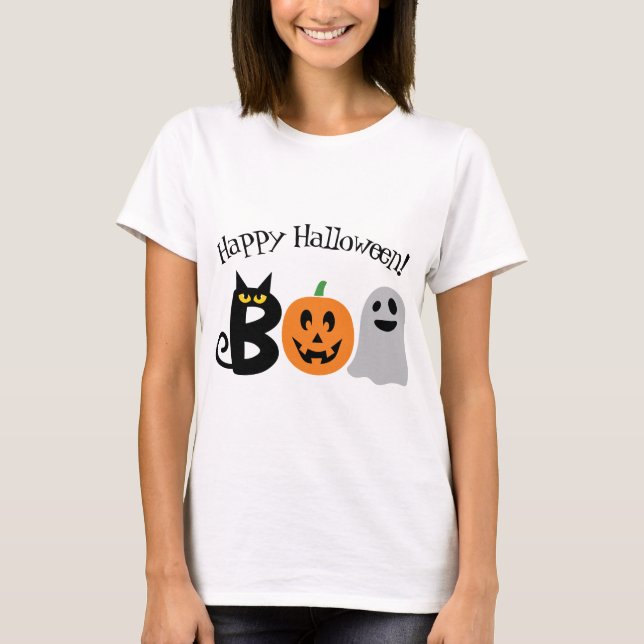 Happy Halloween Boo T-Shirt (Front)