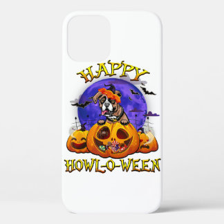 Happy Halloween Boxer With Moon Pumpkin Dog Lover iPhone 12 Pro Case