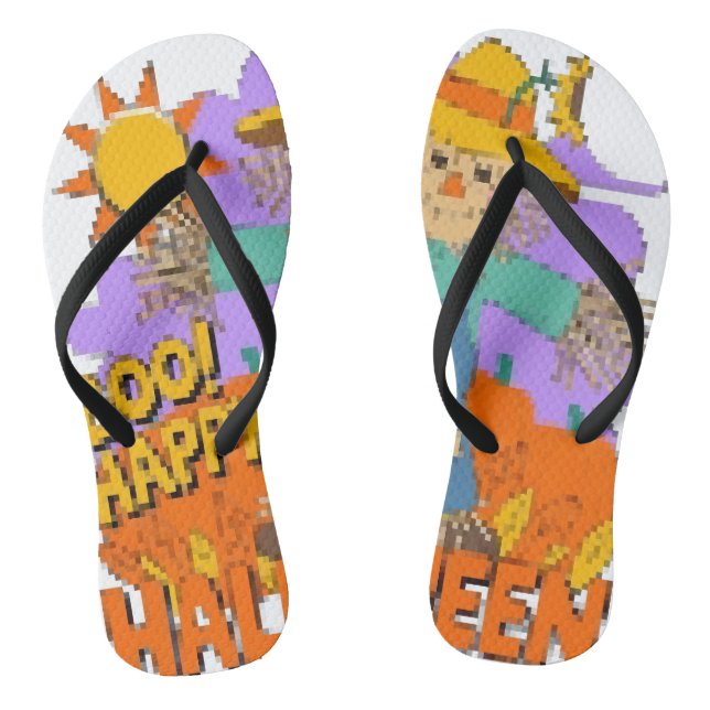 Happy Halloween boy  Jandals (Footbed)