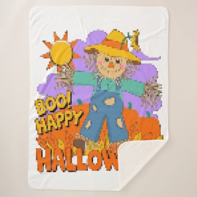 Happy Halloween boy  Sherpa Blanket (Front)