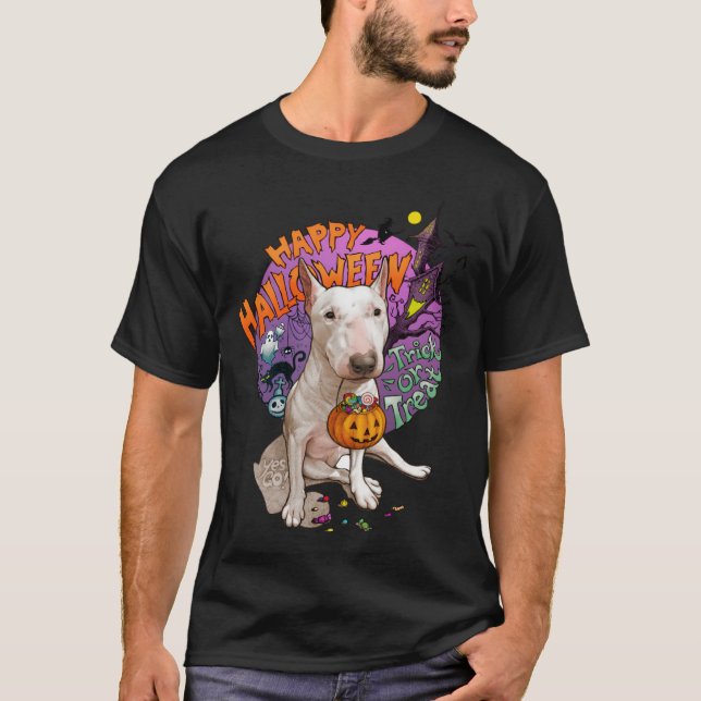 Happy Halloween Bull Terrier Costume Cute Bully Do T-Shirt (Front)