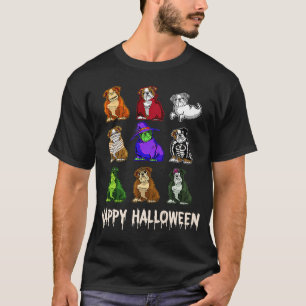 Happy Halloween Bulldog Dog Witch Mummy Halloween T-Shirt