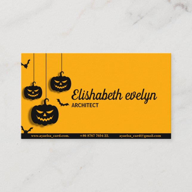 Happy halloween business card (Front)