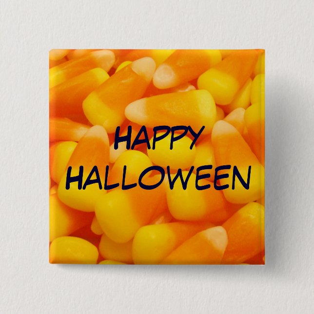 Happy Halloween buttons Candy Corn button (Front)