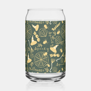 Happy Halloween Can Glass