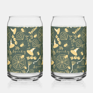 Happy Halloween Can Glass