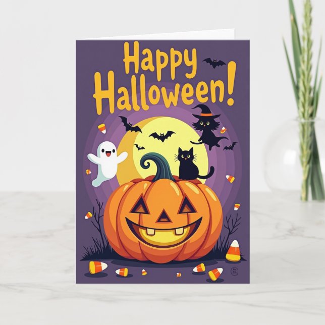 Happy Halloween Candy Corn Card (Front)