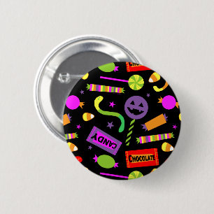 Happy Halloween Candy Pattern 6 Cm Round Badge