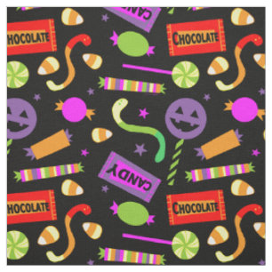 Happy Halloween Candy Pattern Fabric