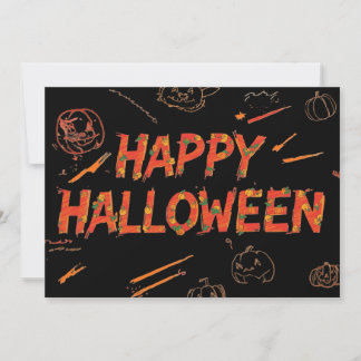 Happy Halloween card , Minimalist Modern halloween