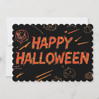 Happy Halloween card , Minimalist Modern halloween