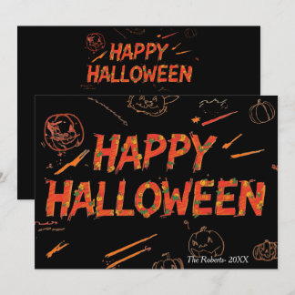 Happy Halloween card , Minimalist Modern halloween