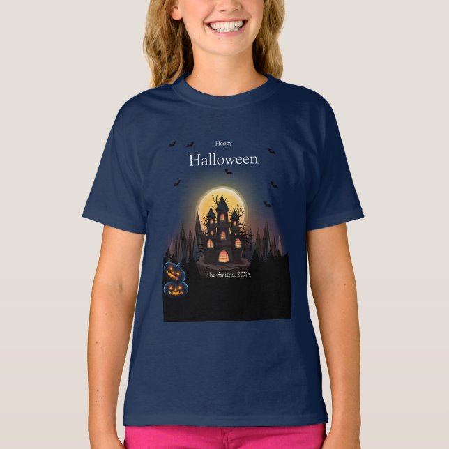 Happy Halloween Castle  T-Shirt (Front)
