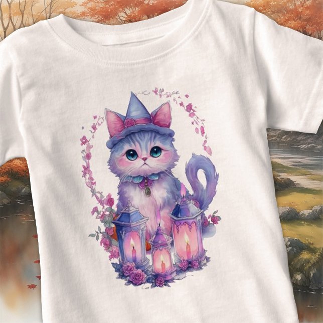 Happy Halloween Cat and Candles Baby T-Shirt (Creator Uploaded)