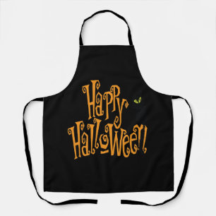 HAPPY HALLOWEEN CAT APRON