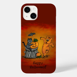 Happy Halloween! Cat Bat Dog and Spider Case-Mate iPhone 14 Case