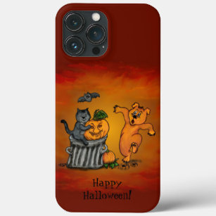 Happy Halloween! Cat Bat Dog and Spider iPhone 13 Pro Max Case