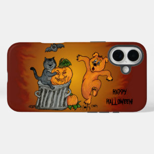 Happy Halloween! Cat Bat Dog and Spider iPhone 16 Plus Case