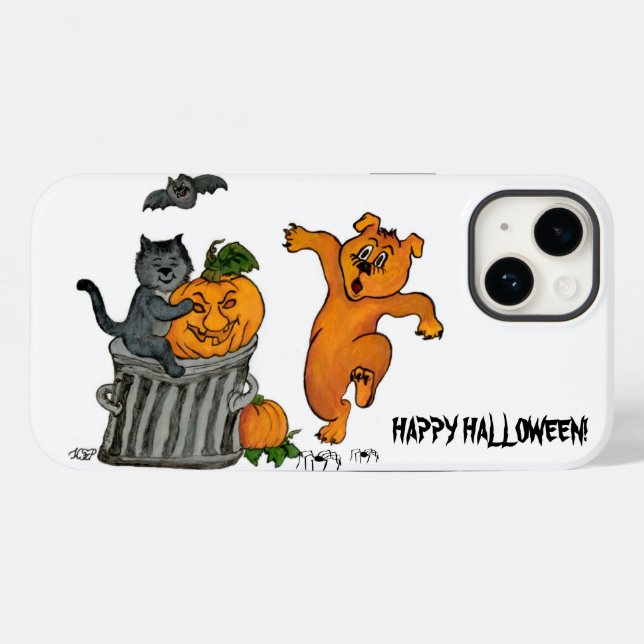 Happy Halloween! Cat Bat Dog and Spider Case-Mate iPhone Case (Back (Horizontal))