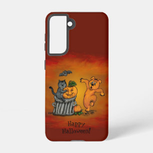 Happy Halloween! Cat Bat Dog and Spider Samsung Galaxy Case