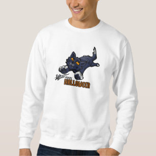 Happy Halloween Cat Chasing Mouse Sweatshirt