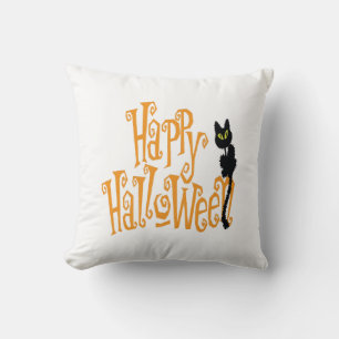 HAPPY HALLOWEEN CAT CUSHION