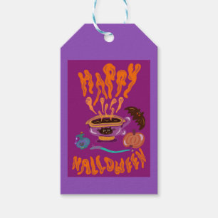 Happy Halloween Cat Lover Coffee Cup Tote Bag Gift Tags