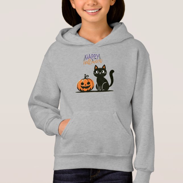 Happy Halloween cat & pumpkin (Front)