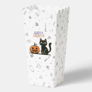 Happy Halloween cat & pumpkin Favour Box