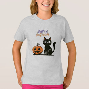 Happy Halloween cat & pumpkin T-Shirt