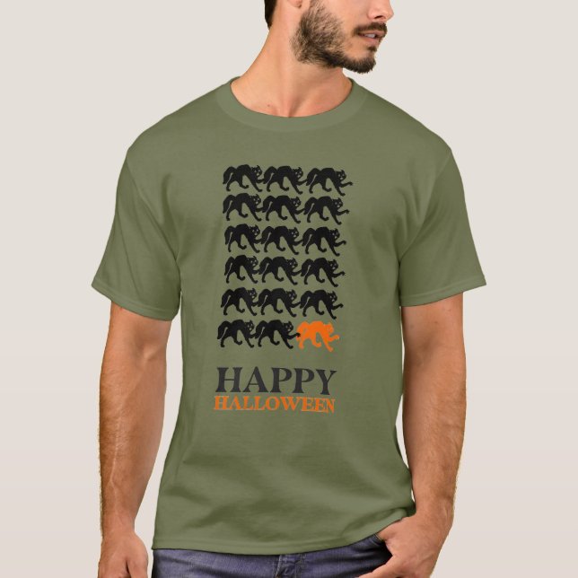 HAPPY HALLOWEEN CAT T-Shirt (Front)